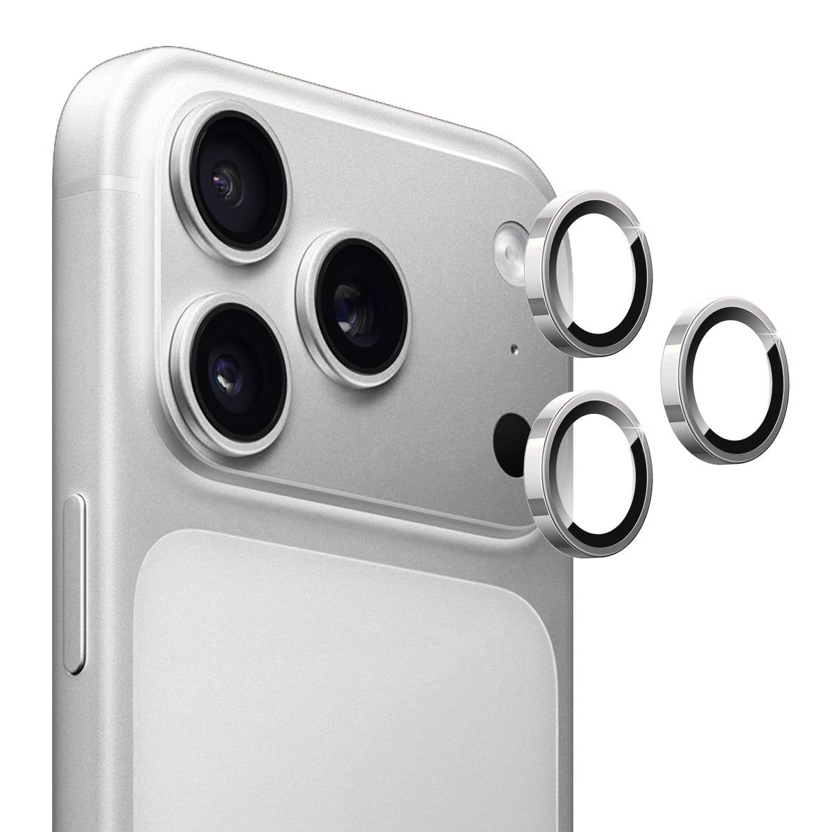For iPhone 18 Pro / 18 Pro Max ENKAY AR Anti-reflection Individual Diamond Ring Camera Lens Glass Full Film(Silver) - Shopkiz.com
