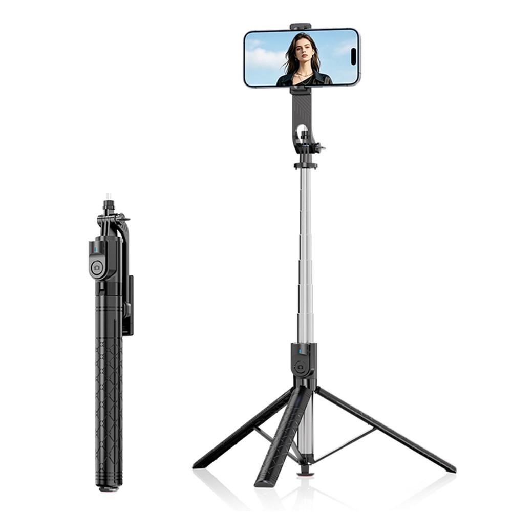 K52 With Bluetooth Remote Outdoor Travel 2.08m Extendable Selfie Stick Tripod - Shopkiz.com