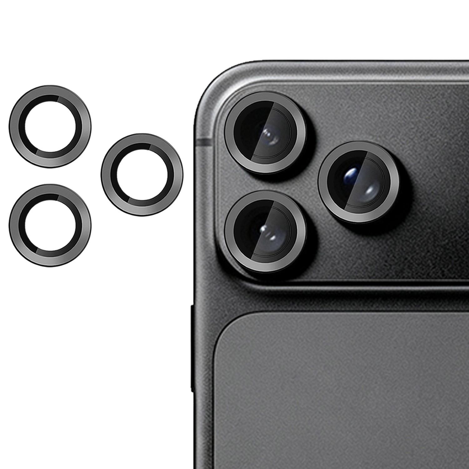 For iPhone 18 Pro Kalebol No Flicker Ultra-Thin Individual Camera Lens Tempered Glass Film(Black) - Shopkiz.com