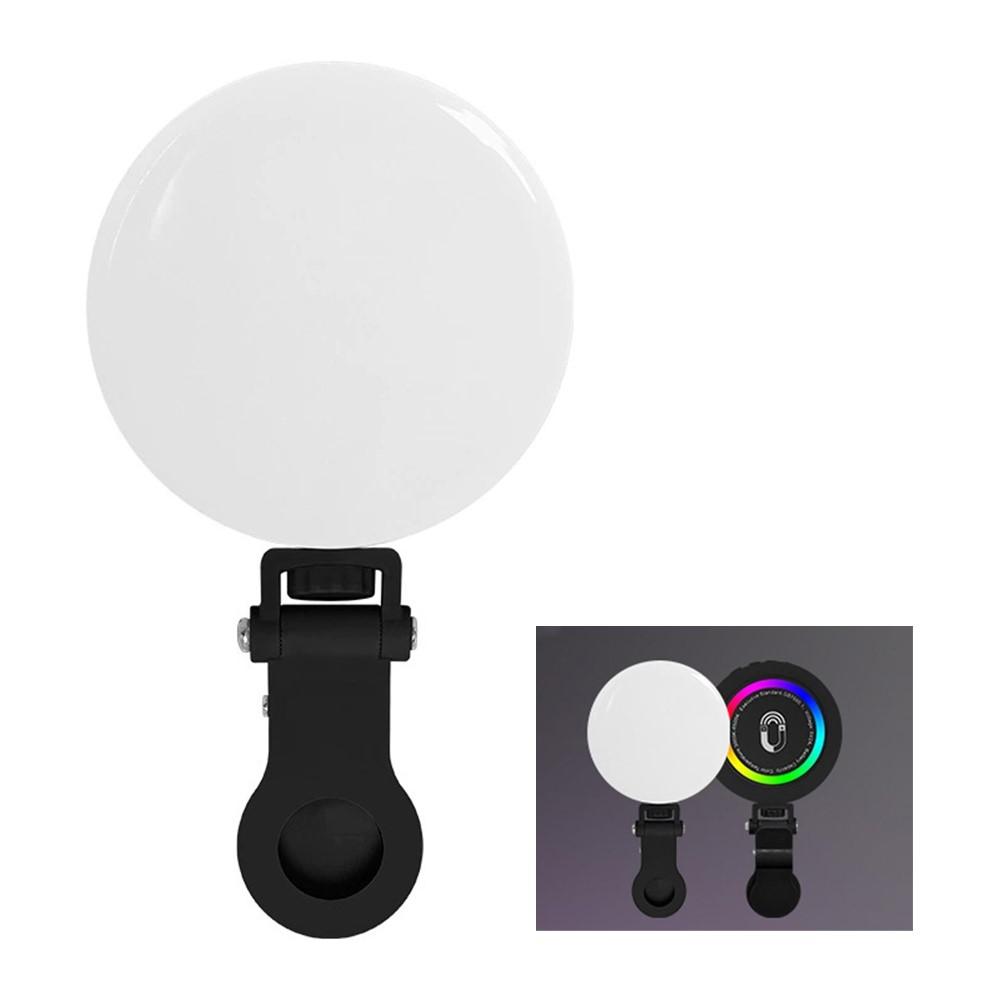 MJ-23 For Selfie Live Streaming RGB Mini LED Fill Light Portable Magnetic Clip-on Lamp - Shopkiz.com