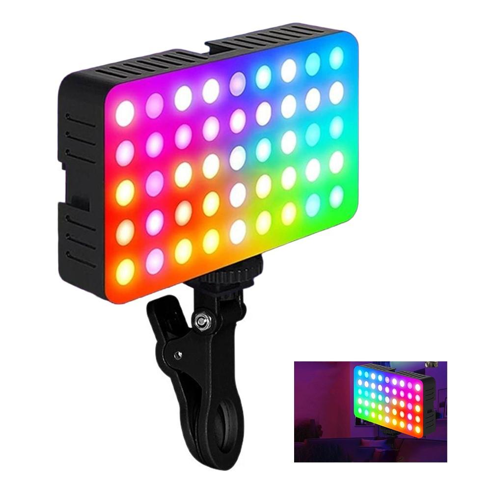 MJ-35 Type-C Rechargeable Photography Lamp RGB LED Fill Light 180 Degree Adjustable - Shopkiz.com