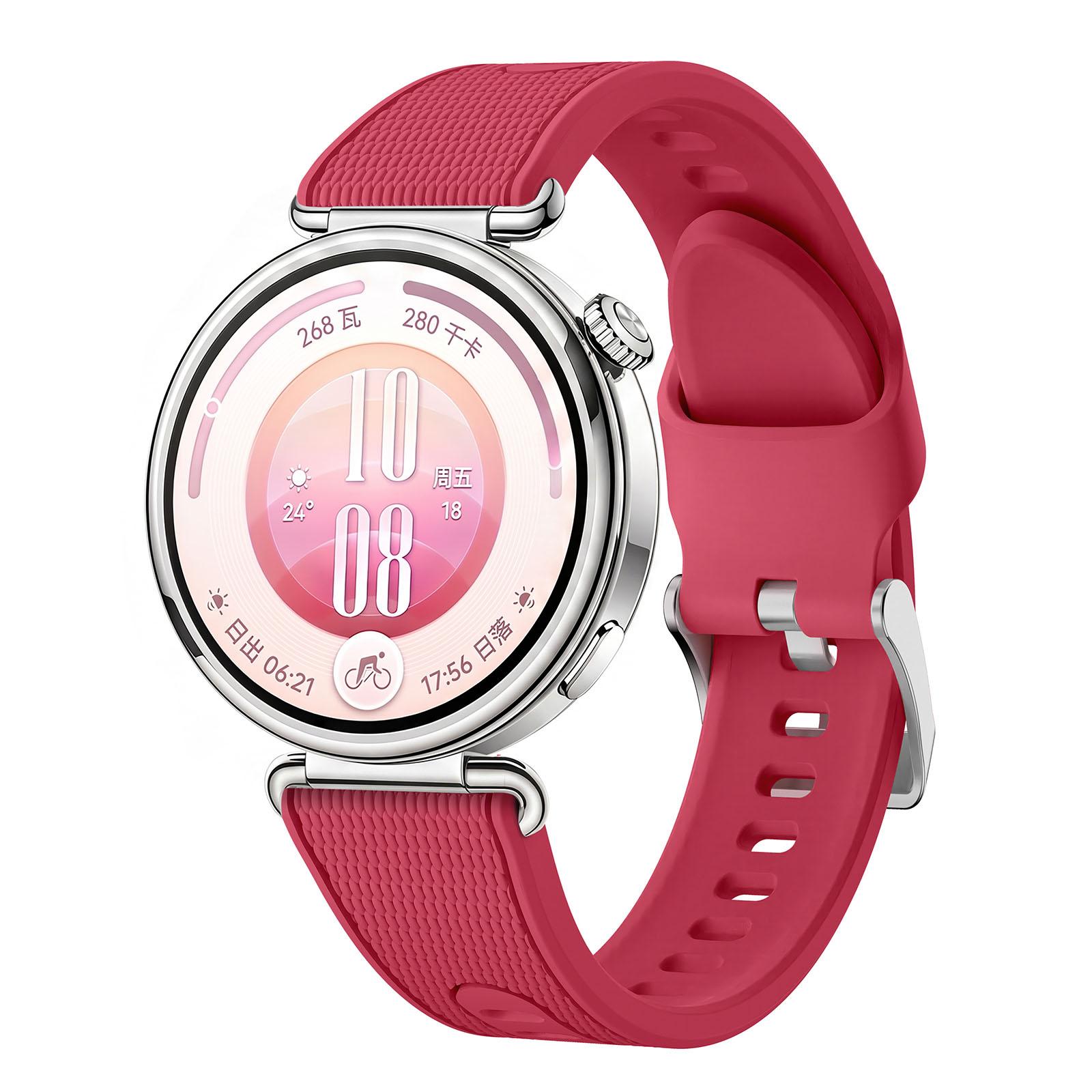 18mm Woven Texture Two Color Silicone Watch Band(Red) - Shopkiz.com