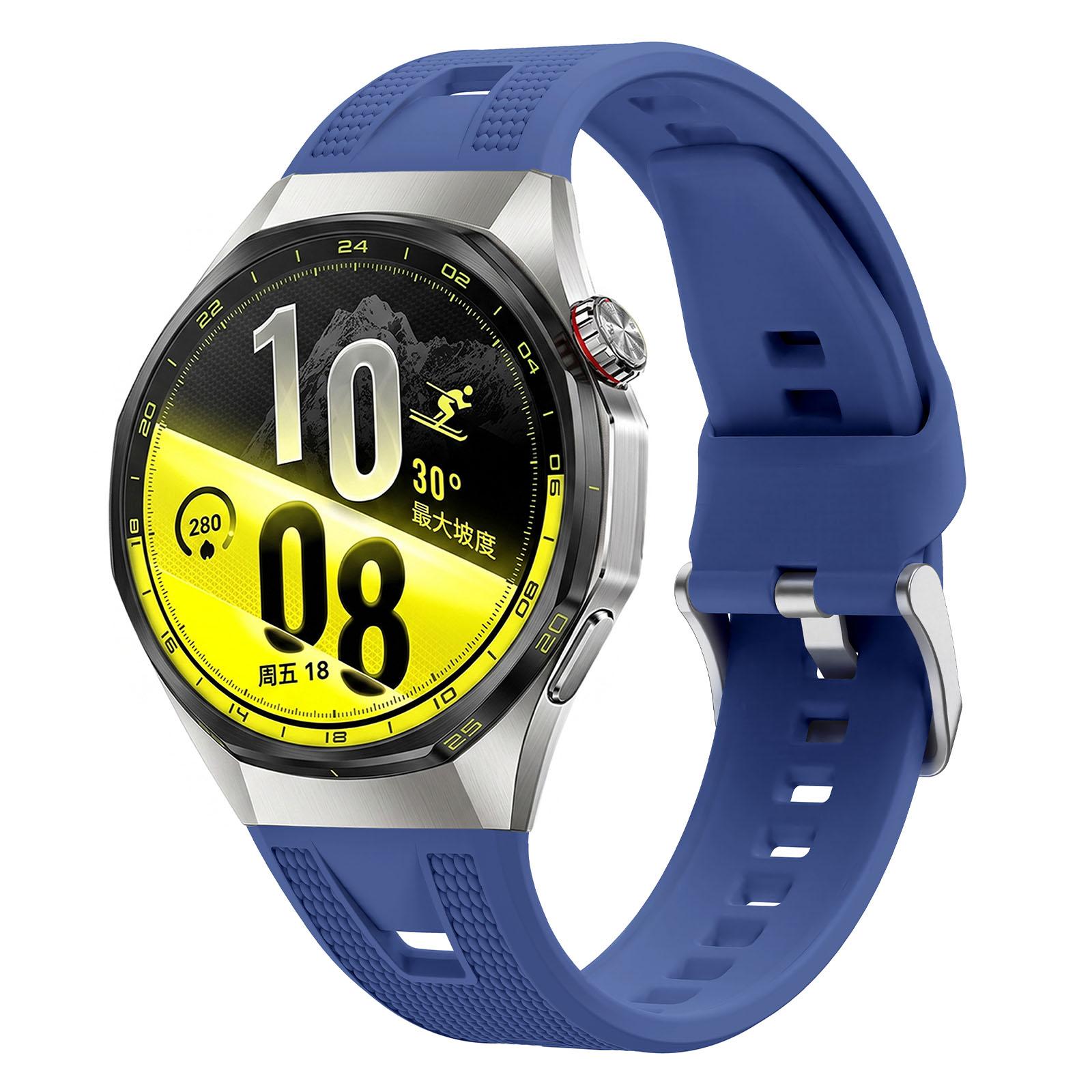 For Huawei Watch GT 7 Pro / GT 6 Pro 46mm Woven Texture Solid Color Silicone Watch Band(Blue) - Shopkiz.com