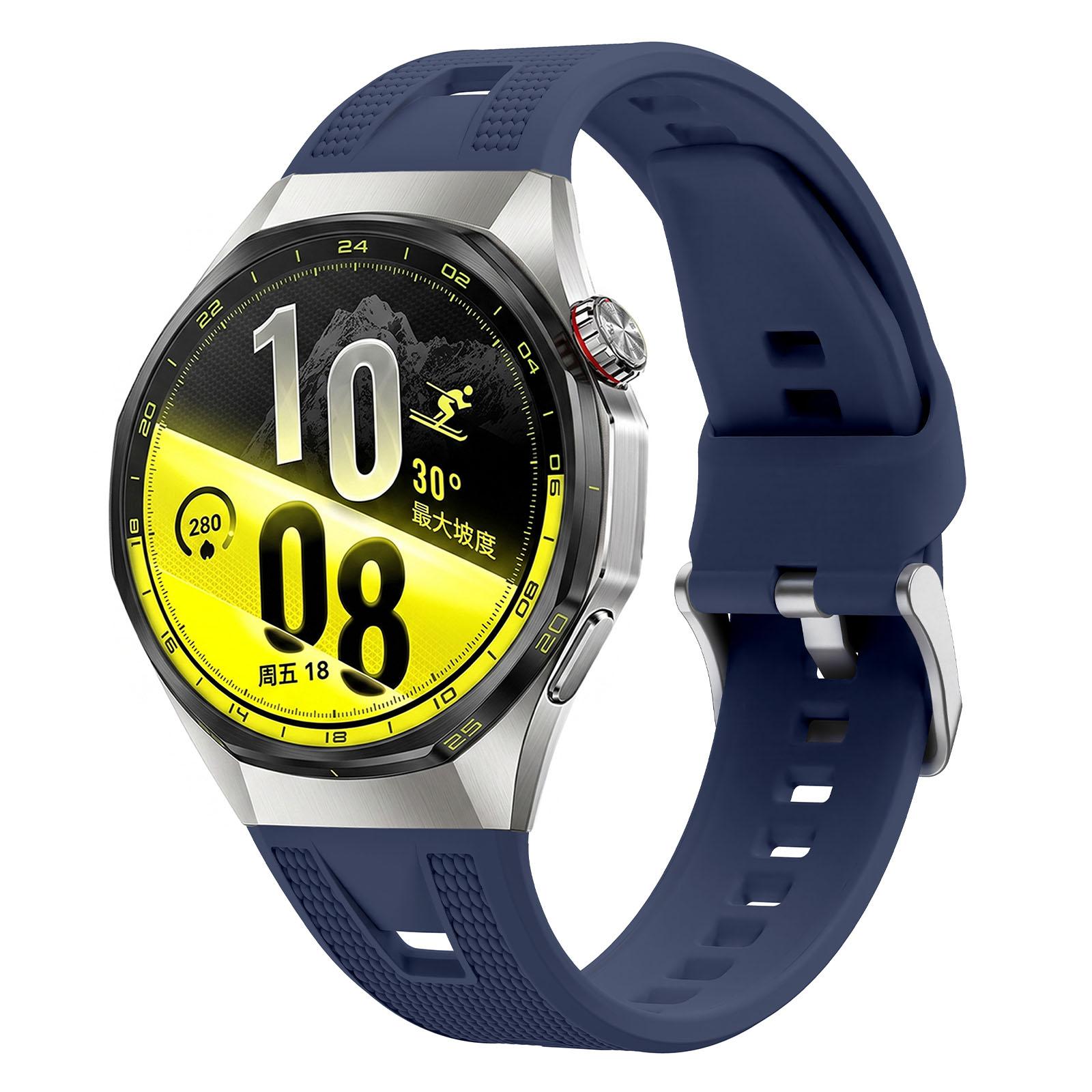 For Huawei Watch GT 7 Pro / GT 6 Pro 46mm Woven Texture Solid Color Silicone Watch Band(Midnight Blue) - Shopkiz.com