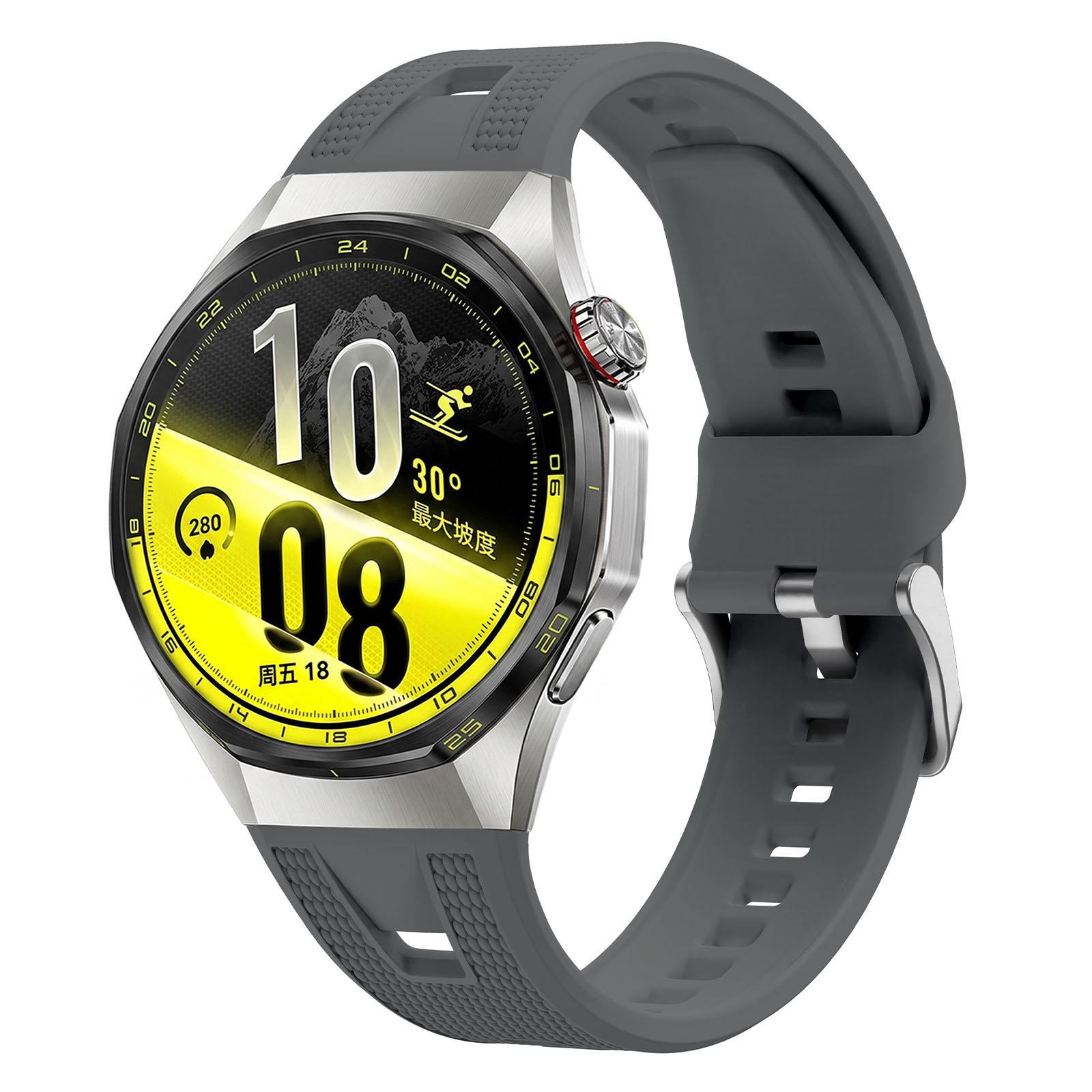 For Huawei Watch GT 7 Pro / GT 6 Pro 46mm Woven Texture Solid Color Silicone Watch Band(Dark Gray) - Shopkiz.com