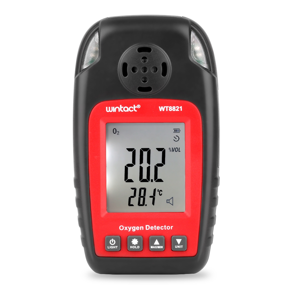 WINTACT WT8821 Oxygen Detector Independent Oxygen Gas Sensor Warning-up High Sensitive Poisoning Alarm Detector - Shopkiz.com