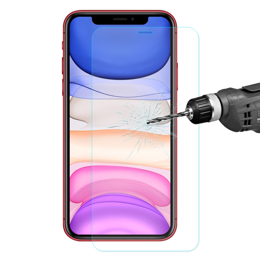 For iPhone 11 / XR / XR ENKAY Hat-prince 0.26mm 9H 2.5D Curved Edge Tempered Glass Film - Shopkiz.com