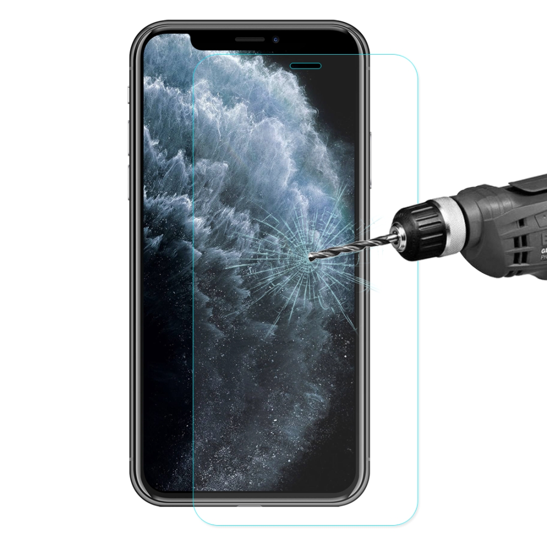 For iPhone 11 Pro Max ENKAY Hat-prince 0.26mm 9H 2.5D Curved Edge Tempered Glass Film - Shopkiz.com