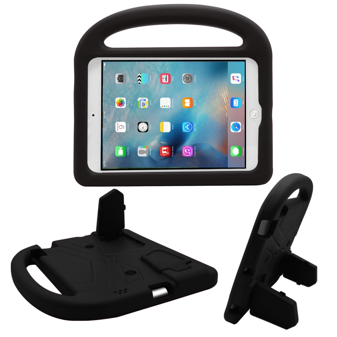 For iPad 4/3/2 Sparrow Style EVA Material Children Shockproof Casing Shell(Black) - Shopkiz.com