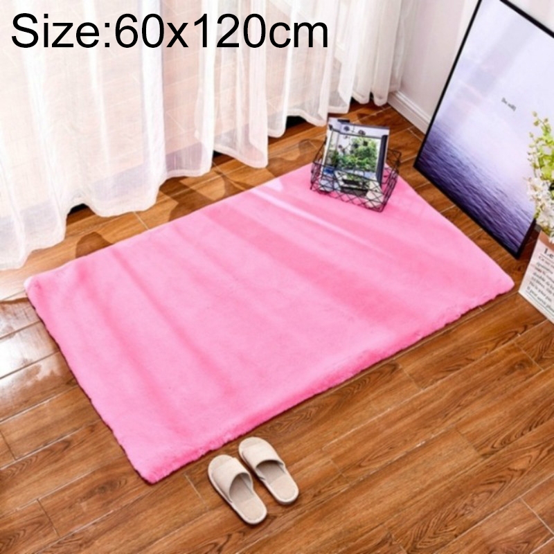 Rug Artificial Rabbit Hair Carpet Non-slip Floor Mats for Living Room Bedroom Balcony Home Decoration, Size:600x1200mm(Pink) - Shopkiz.com