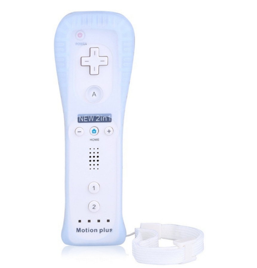 2 In 1 Right Handle With Built-In Accelerator For Nintendo Wii / WiiU Host(White)
