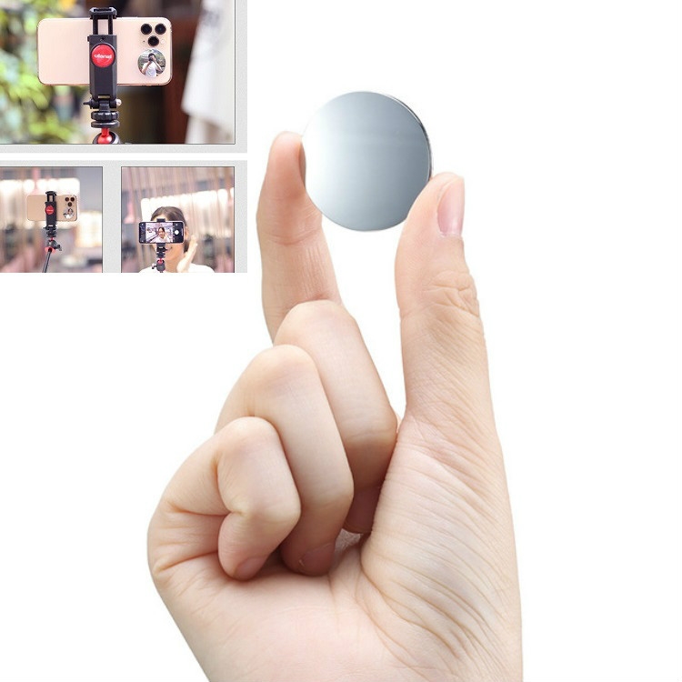 Ulanzi Mobile Phone Universal Vlog Selfie Photography Live Rear Mini Round Mirror - Shopkiz.com