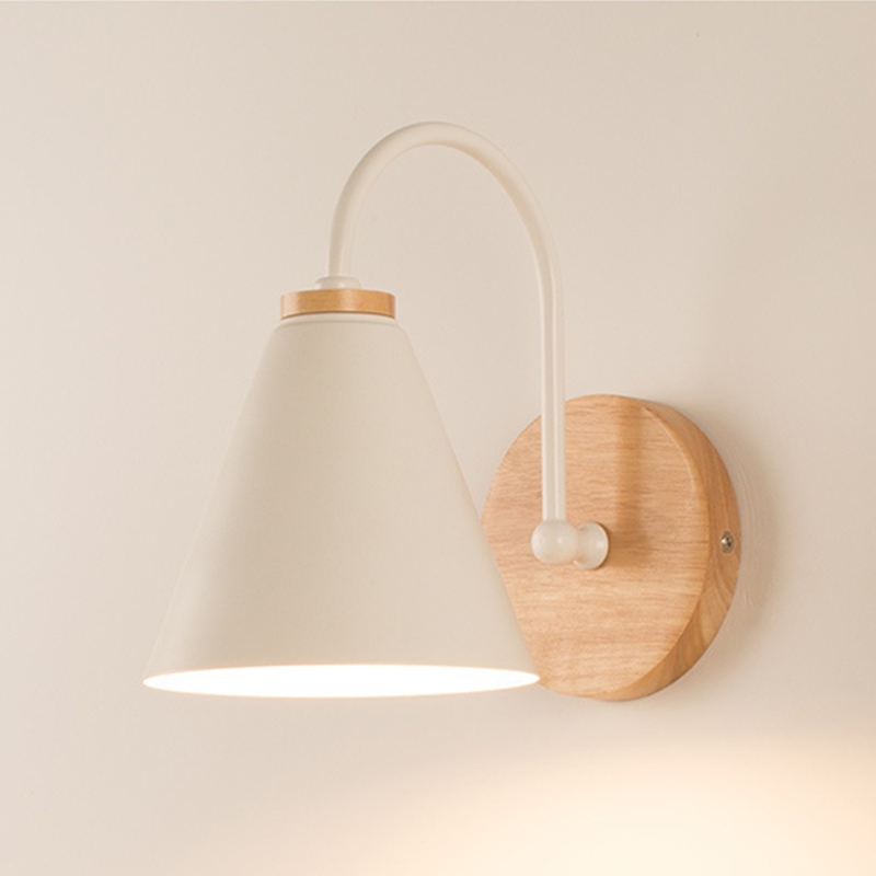 LED Wall Lamp Bedroom Bedside Lamp, Style:A(With LED Warm Light 5W) - Shopkiz.com