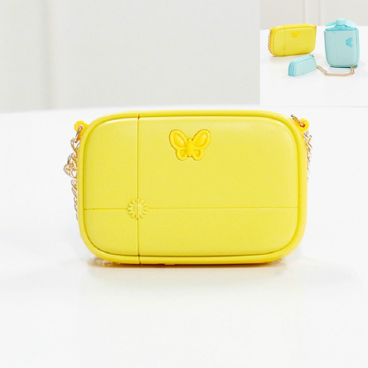 Summer Cool Rechargeable Portable Fan Cartoon Strange Handbag Hand-held Mini Fan(Yellow) - Shopkiz.com