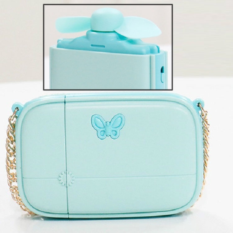 Summer Cool Rechargeable Portable Fan Cartoon Strange Handbag Hand-held Mini Fan(Blue) - Shopkiz.com