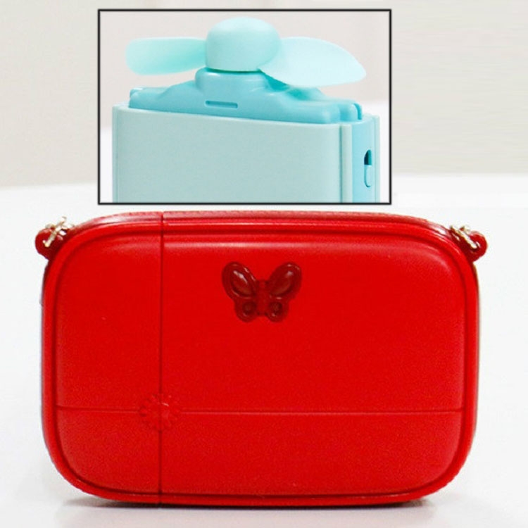 Summer Cool Rechargeable Portable Fan Cartoon Strange Handbag Hand-held Mini Fan(Red) - Shopkiz.com