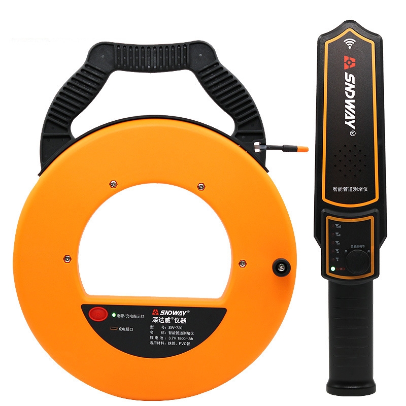 SNDWAY Pipe Scanner Thickness PVC Pipe Blockage Width Measuring Instrument, Specification:SW720 Standard (20 meters) - Shopkiz.com