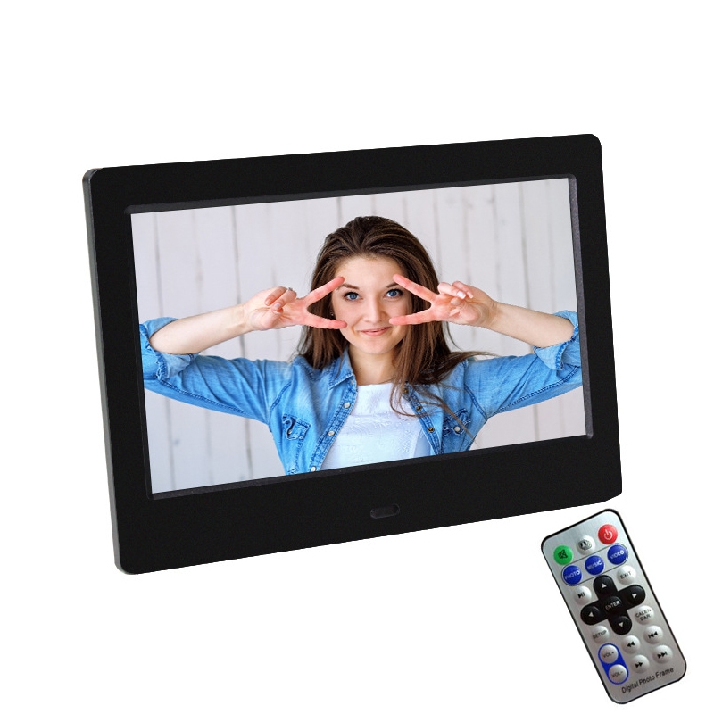DPF-706 7 inch Digital Photo Frame LED Wall Mounted Advertising Machine, Plug:UK Plug(Black) - Shopkiz.com