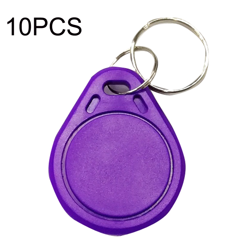 10PCS IC Access Control Card Entree Control M1 Compatibel Fudan Rfid 13.56Mhz Keyfob Sleutelhanger Tag Sleutelhanger(Purple) - Shopkiz.com