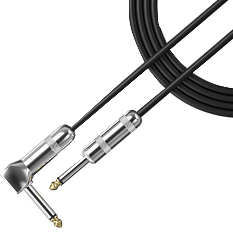 Guitar Connection Wire Folk Bass Performance Noise Reduction Elbow Audio Guitar Wire, Size:0.5m(Black) - Shopkiz.com
