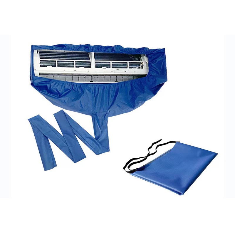 2-3P Air Conditioner Cleaning Cover With Drain Outlet, Configuration: Cover + Protective Wall Cloth - Shopkiz.com