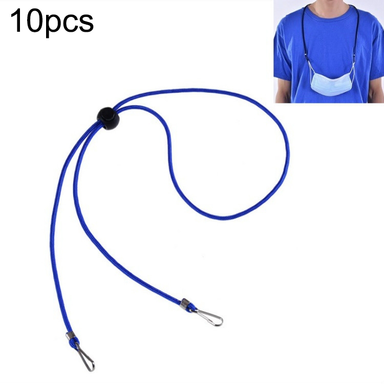 10pcs Mask Anti-lost Adjustable Lanyard and Ear Hook(Blue) - Shopkiz.com