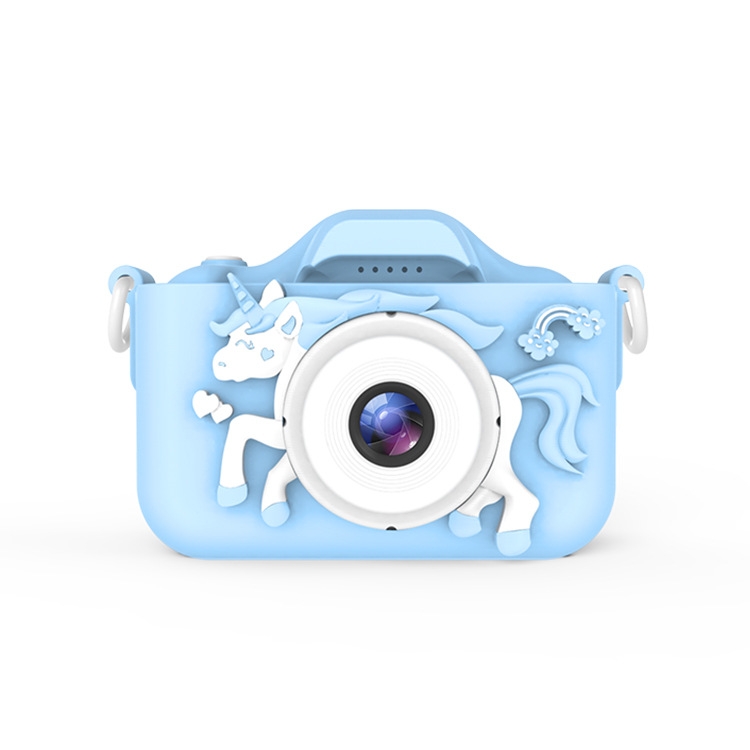 Q8 Children Camera HD Dual-lens Camera Cartoon Children Digital Camera, Style:2.0MP(Blue) - Shopkiz.com