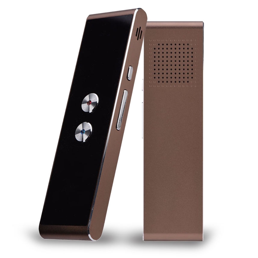 Portable Smart Voice Translator Upgrade Version for Learning Travel Business Meeting 3 in 1 voice Text Photo Language Translator(brown) - Shopkiz.com
