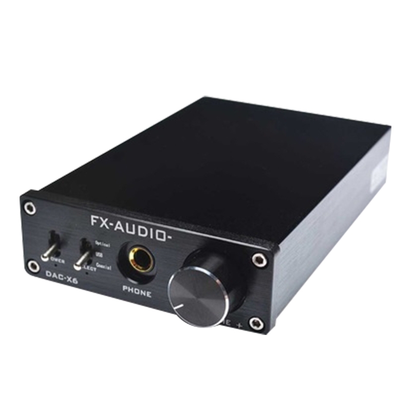 FX-AUDIO DAC-X6 Fever HiFi Fiber Coaxial USB Amp Digital Audio DAC Decoder 24BIT/192(Black) - Shopkiz.com