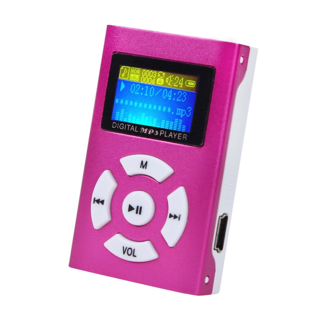 Portable TF (Micro SD) Card Slot MP3 Player with LCD Screen(Red) - Shopkiz.com