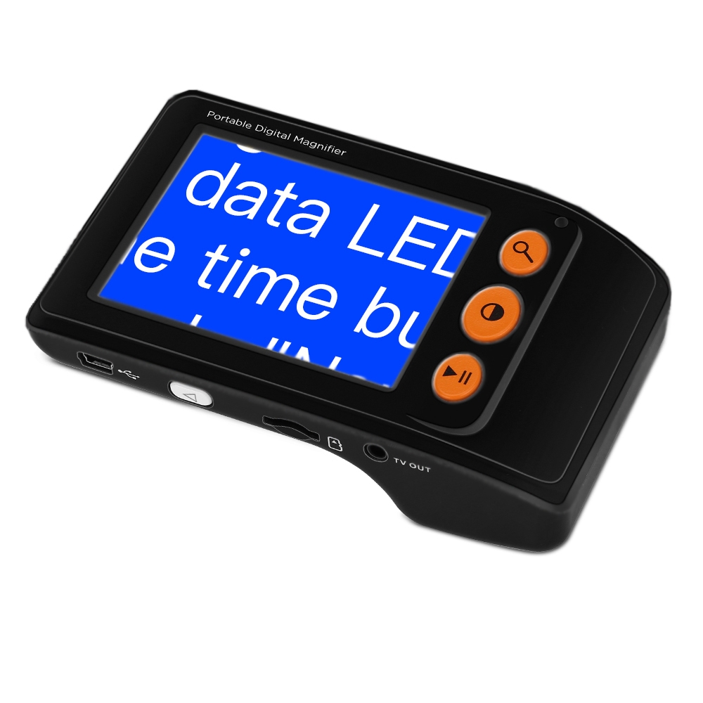3.5 Inch 2X-25X High-Definition Handheld Magnifying Glass Electronic Vision Aid(Black) - Shopkiz.com