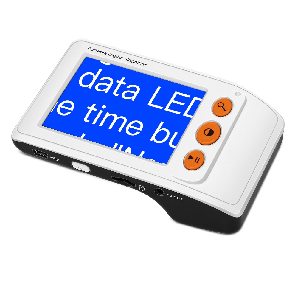 3.5 Inch 2X-25X High-Definition Handheld Magnifying Glass Electronic Vision Aid(White) - Shopkiz.com