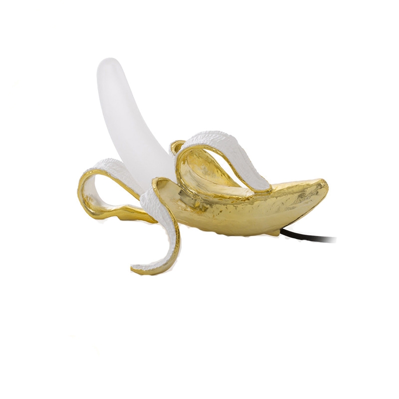 Banana Table Lamp Bedroom Decoration Lamp, Specification: EU Plug, Style:Sitting Posture(Plating) - Shopkiz.com