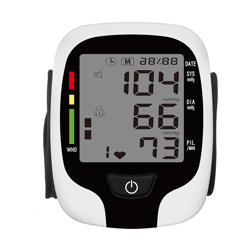Wrist Type Electronic Blood Pressure Monitor Home Automatic Wrist Type Blood Pressure Measurement, Style: Live Voice Broadcast(White English) -