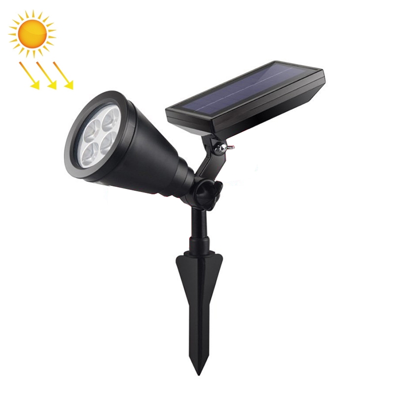 4 LEDs Household Solar Lawn Light Outdoor Garden Light Plant Growth Light 0.5W (White Light) - Shopkiz.com