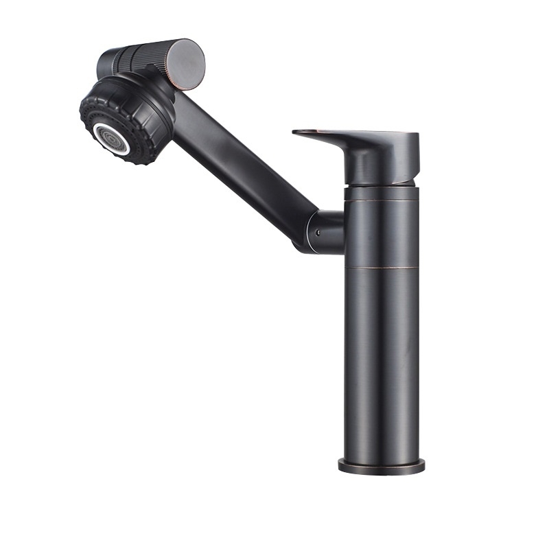 Universal Swivel Faucet Bathroom Hot & Cold Dual-Out Mode Faucet, Specification: Short HT-99528 - Shopkiz.com