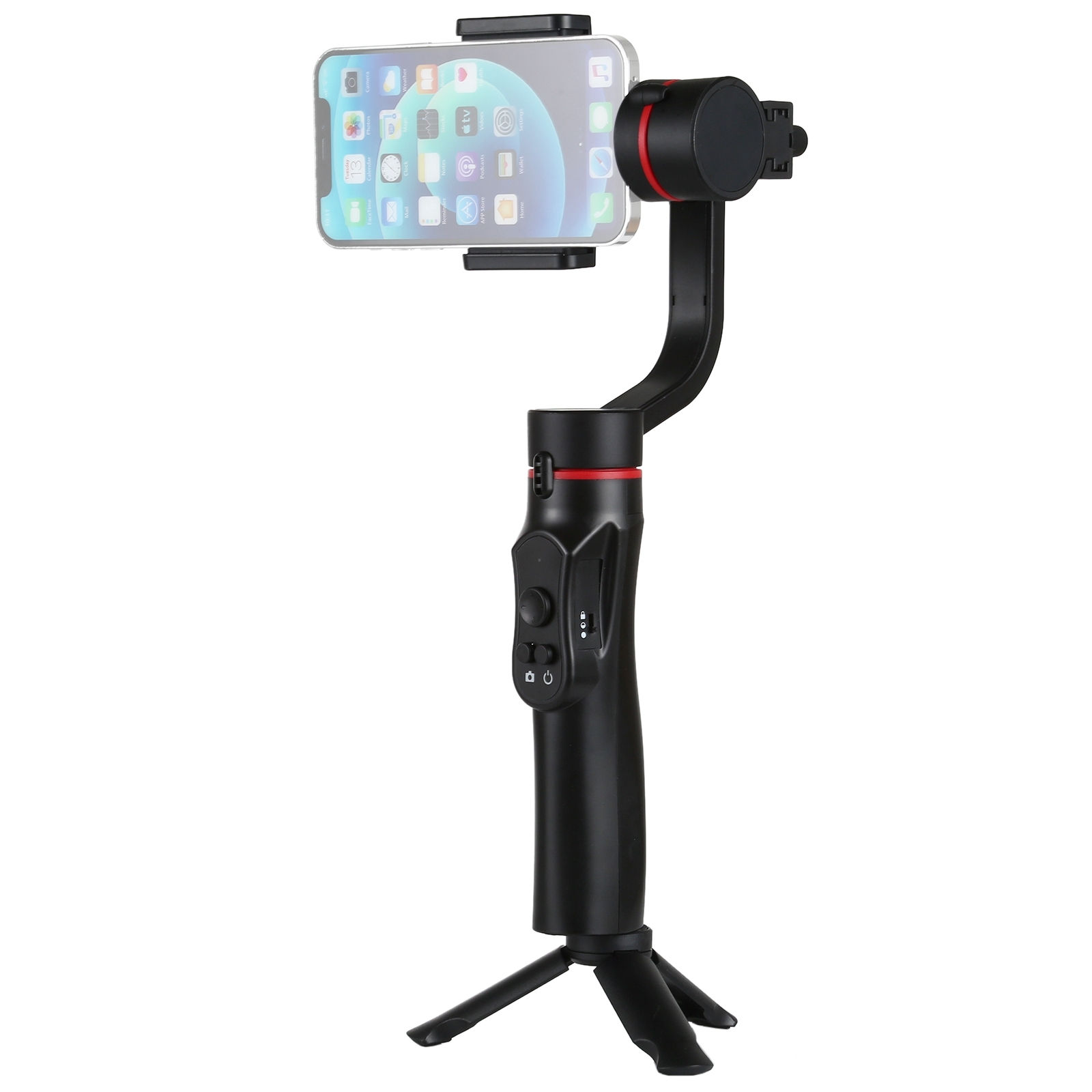 H2 Mobile Phone Stabilizer Three-Axis Anti-Shake Handheld Camera Gimbal Smart Camera Gimbal(Red) - Shopkiz.com