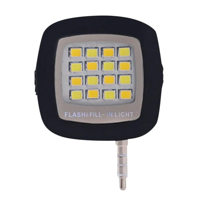 Universal Portable Selfie LED Ring Flash Light for Mobile Phone, Color:Black - Shopkiz.com