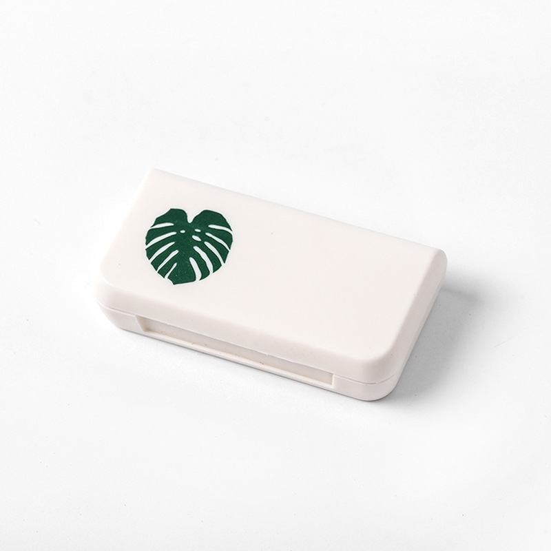 8 PCS Small Portable Moisture-proof Sealed Medicine Box 3 Compartments A Day Medicine Divided(Turtle Leaf) - Shopkiz.com