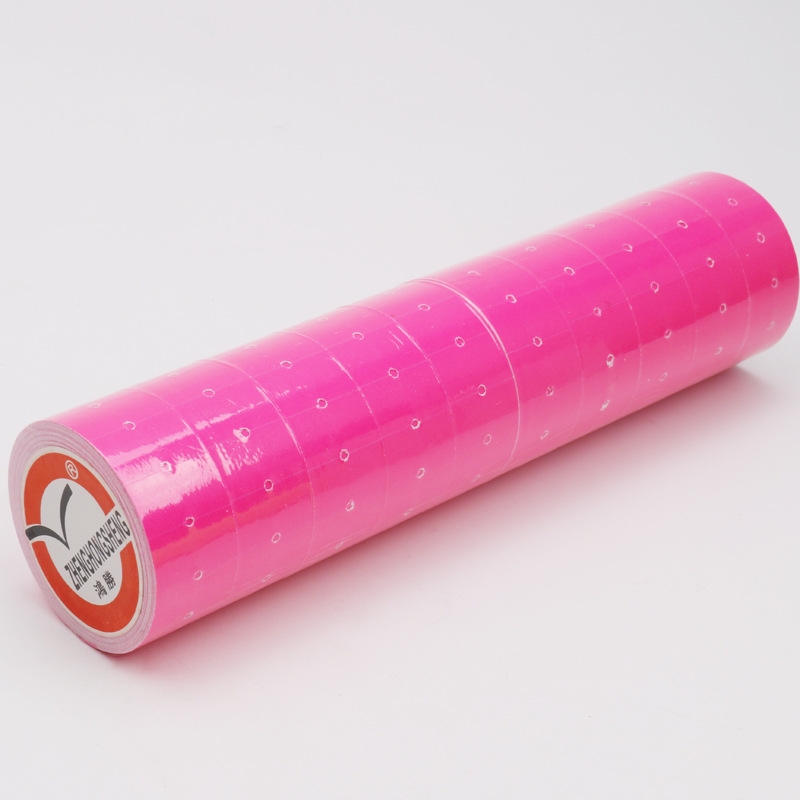 A400 3 PCS Color Coding Paper Supermarket Price Label Paper(Pink)