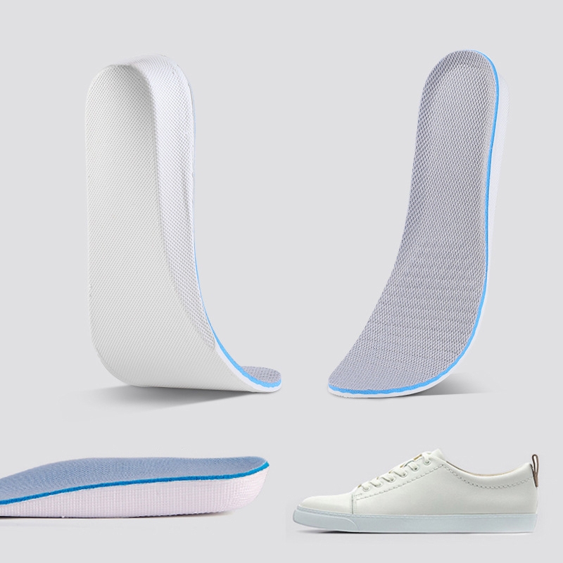 3 Pairs Increased Insole Full Mat EVA Sports Breathable Comfort Increased Pads for Men and Women, Size: 44(Gray 1.5cm) - Shopkiz.com
