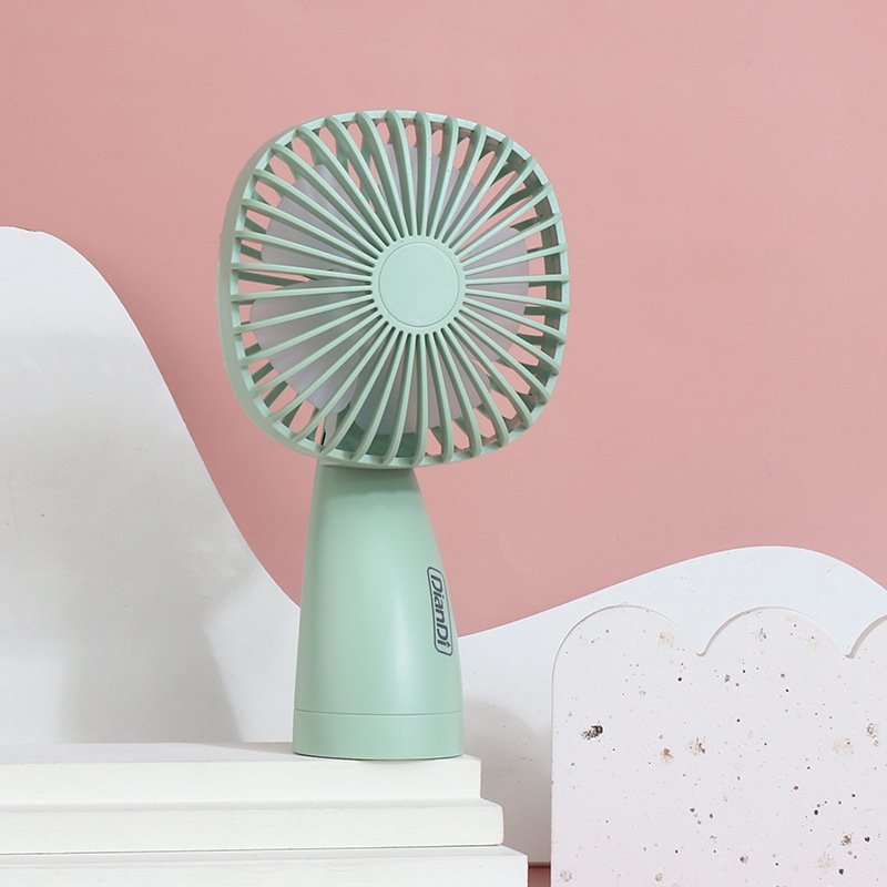 DainDi With Lights Hand-Held Small Fan Portable USB Charging Fan(Green) - Shopkiz.com