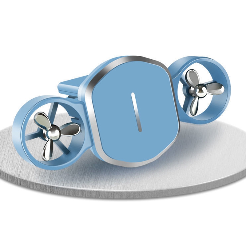 Multi-Function Car Bracket Magnetic Rotation Airport Navigation Car Mobile Phone Bracket(Blue) - Shopkiz.com