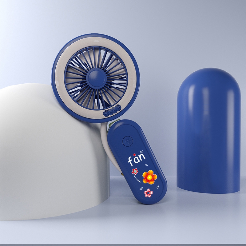 Hose Clamp Portable Fan USB Charging Folding Night Light Fan(Gem Blue) - Shopkiz.com