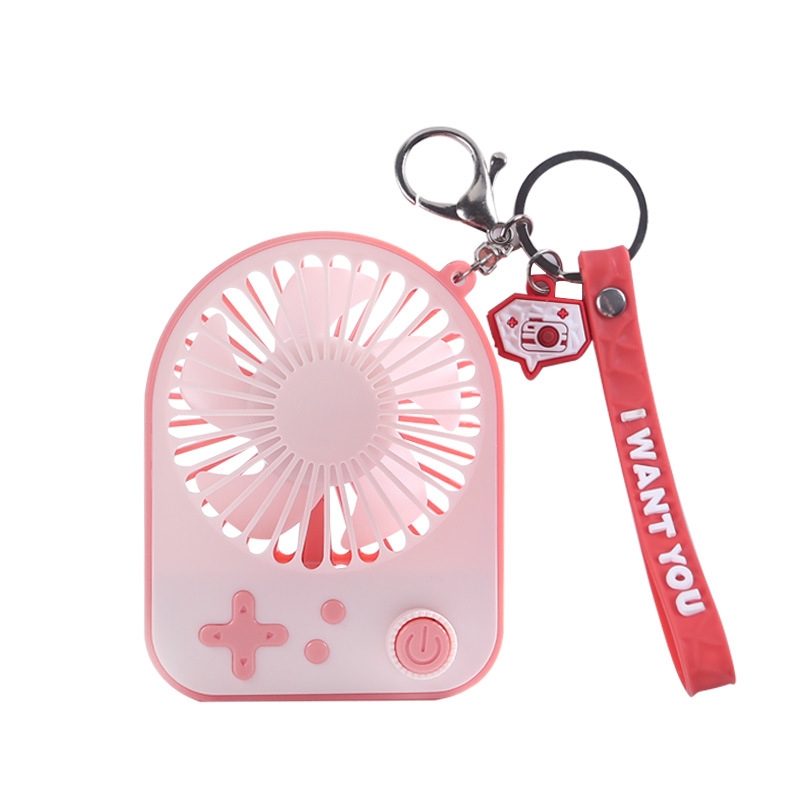 USB Charging Handheld Portable Fan Cartoon Game Console Keychain Fan Random Colour Delivery - Shopkiz.com
