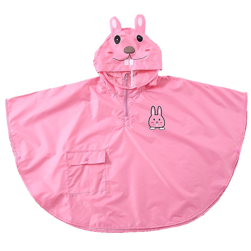 Children Raincoat Boys And Girls Split Cloak Three-Dimensional Cartoon Breathable Raincoat, Size: M(Pink) - Shopkiz.com