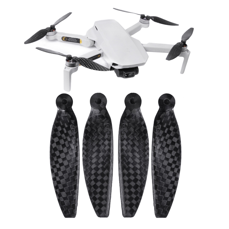 4 PCS Sunnylife 4726F-CF1 Carbon Fiber Propeller Low-Noise Wing Blades For DJI Mavic Mini 2 - Shopkiz.com