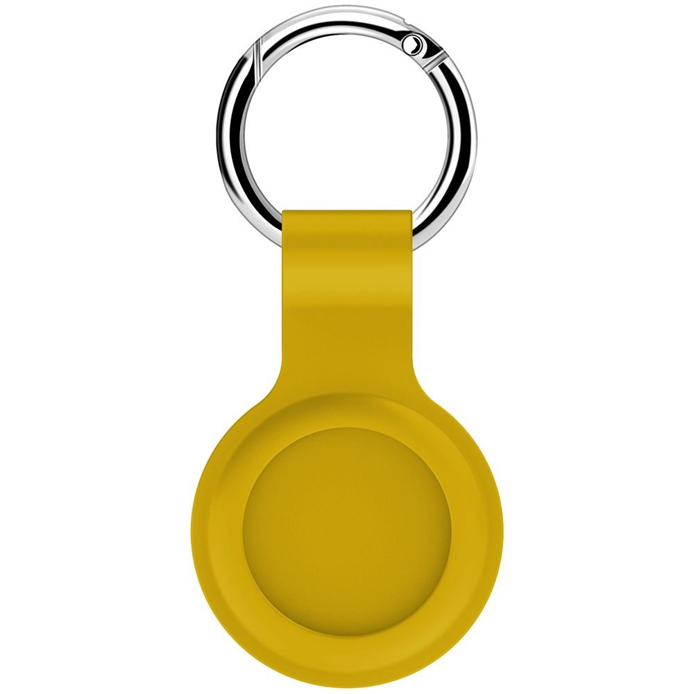 2 PCS Shockproof Anti-scratch Silicone Protective Case with Hook for AirTag 2nd Gen / AirTag 1st Gen(Lemon Yellow) - Shopkiz.com