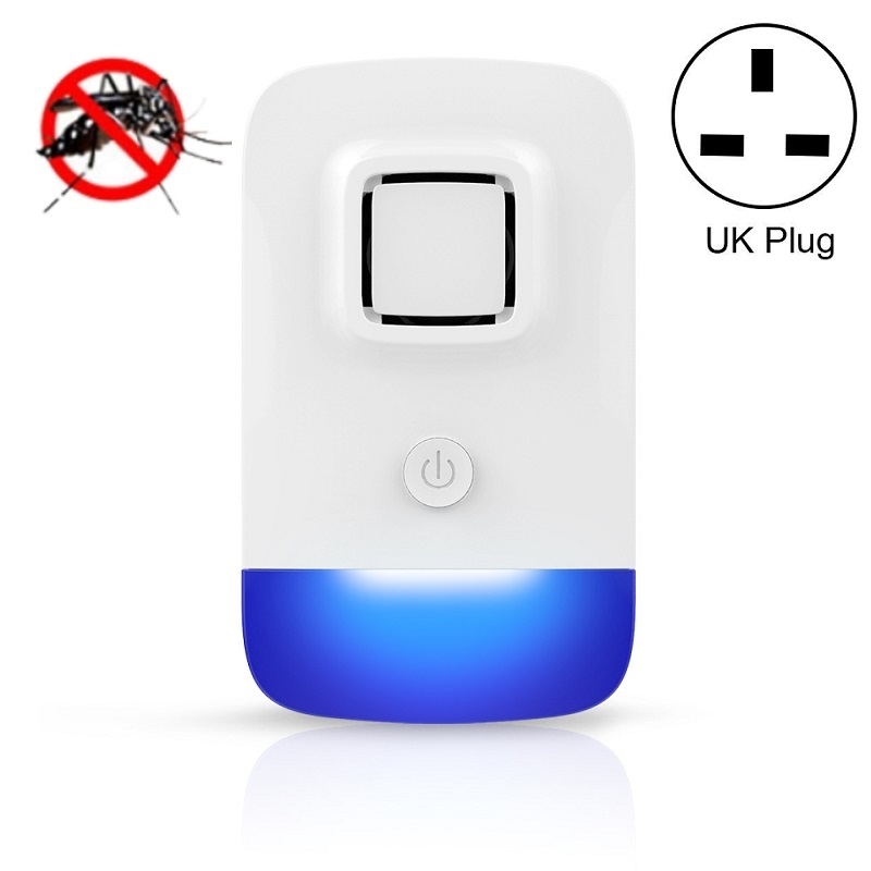 Household Ultrasonic Electronic Mosquito Repellent High-Power Frequency Conversion Mouse Repellent Specifications: UK Plug(White) - Shopkiz.com