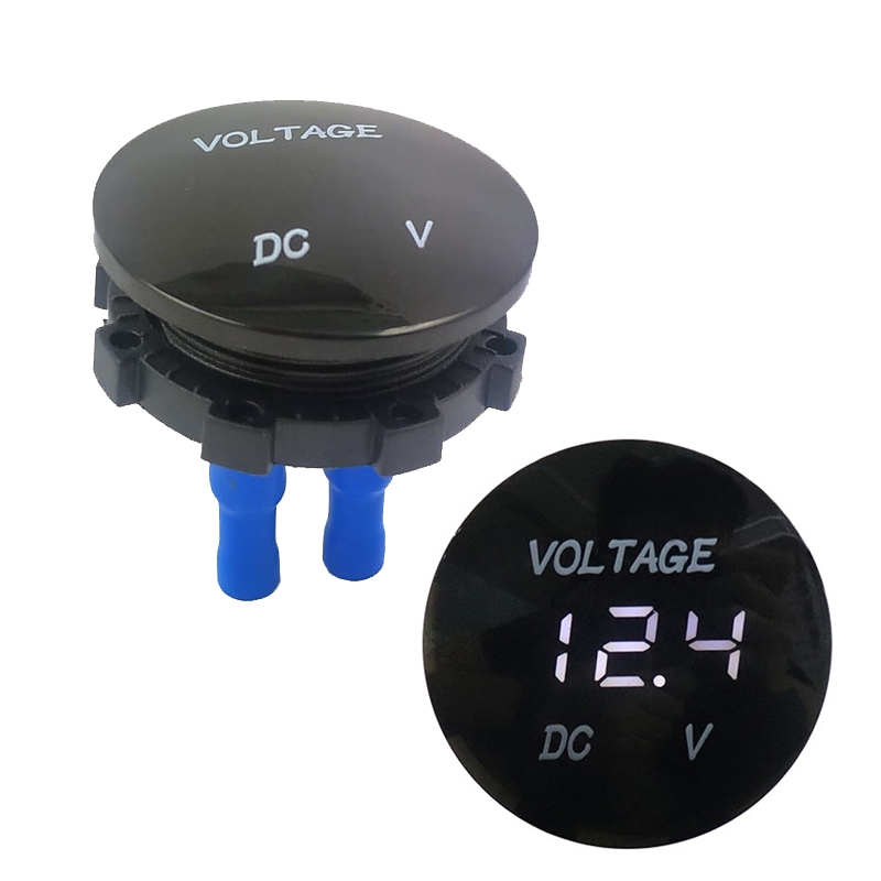 DC12-24V Automotive Battery DC Digital Display Voltage Meter Modified Measuring Instrument(White Light) - Shopkiz.com